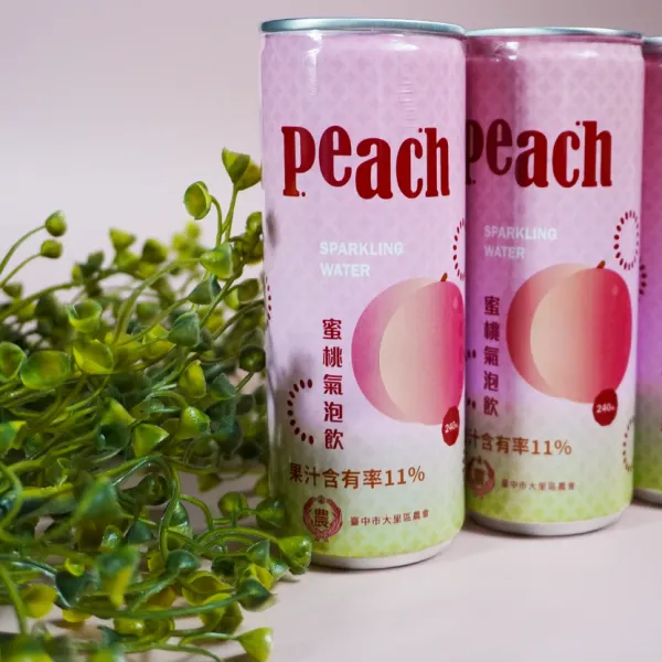 新北市農會真情食品館_大里農會-水果氣泡飲24瓶(荔枝/蜜桃)