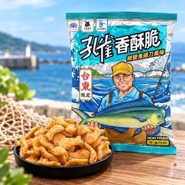 新北市農會真情食品館_成功鎮農會-孔雀香酥脆(椒鹽鬼頭刀風味)