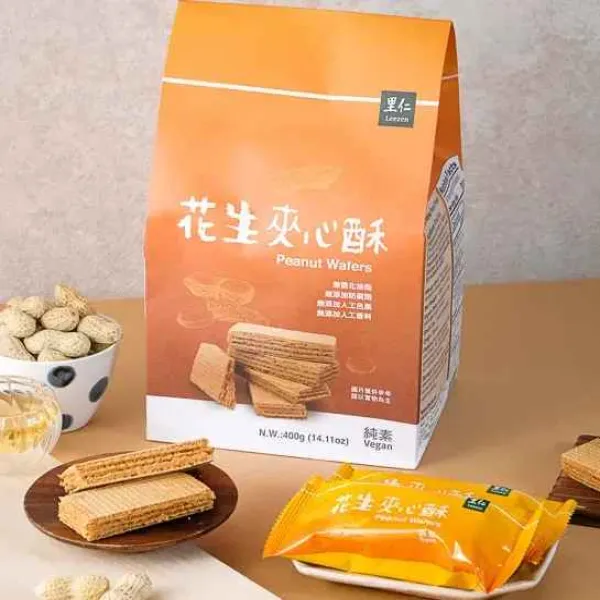 新北市農會真情食品館_里仁-花生夾心酥(400g/包)