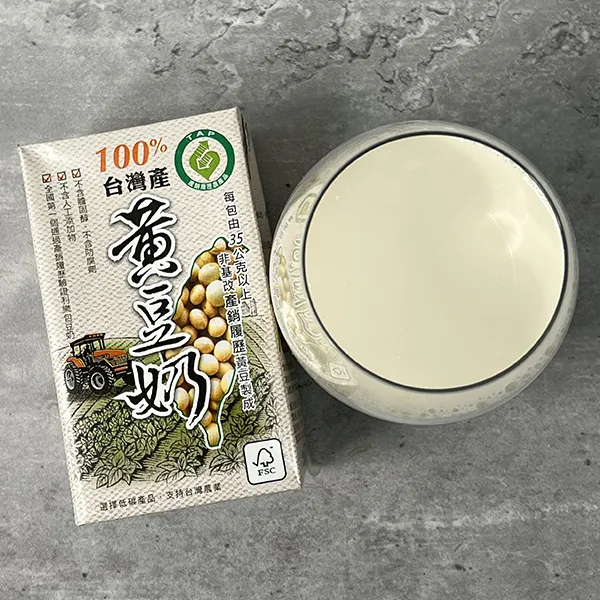 新北市農會真情食品館_100%台灣產黃豆奶-有糖(箱)250ml*24瓶★產銷履歷★