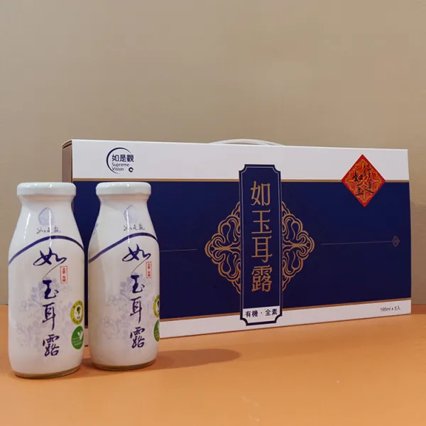 新北市農會真情食品館_有機如玉耳露-如玉五福禮盒(5瓶x2盒)