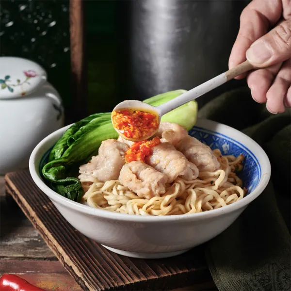 新北市農會真情食品館_(2袋)台南陳家汕頭意麵-馨發辣魚冊魚餃乾拌麵★60年名店★