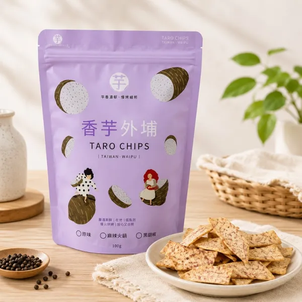 新北市農會真情食品館_外埔農會-芋頭脆片(黑胡椒/蛋奶素)