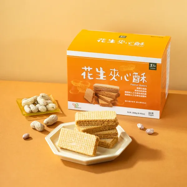 新北市農會真情食品館_里仁-花生夾心酥(268g/包)